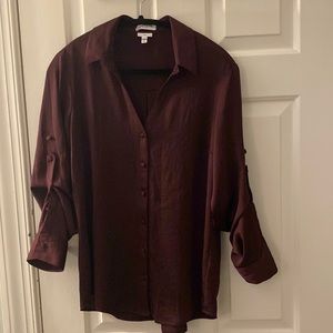 Maroon Express blouse size in Large (slim fit)